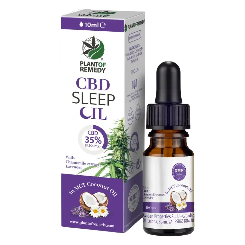 Aceite sleep sabor coco 100% orgánico con 35% de CBD. 10ml 