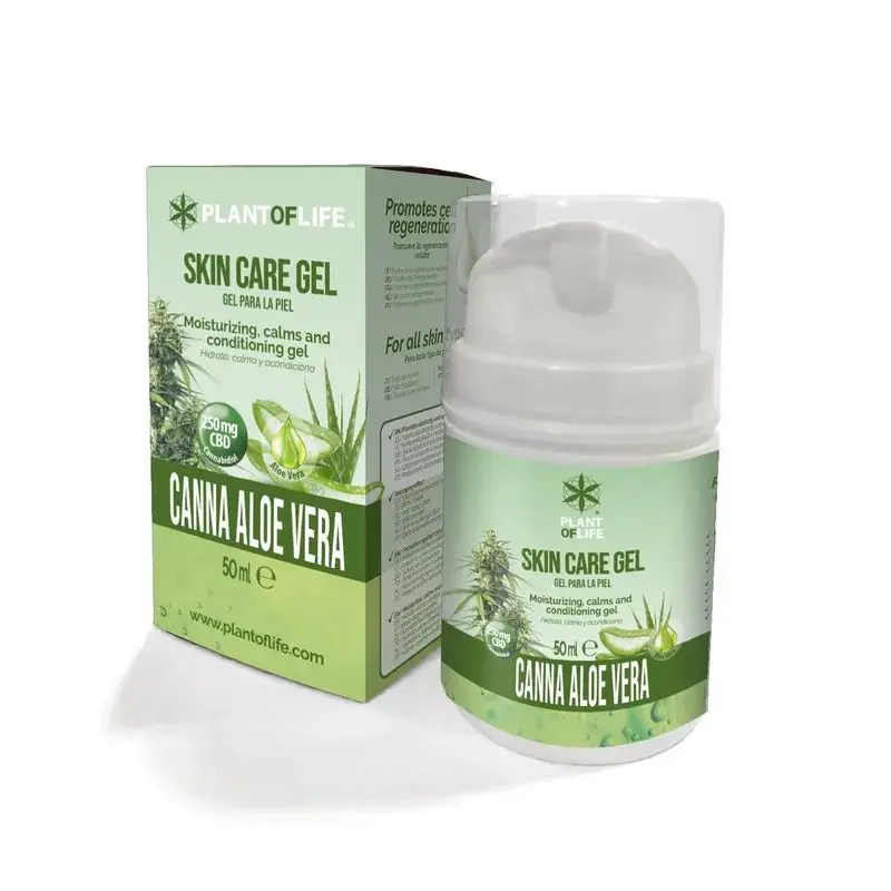 Gel para la piel Plant of Life Canna Aloe vera con CBD. 