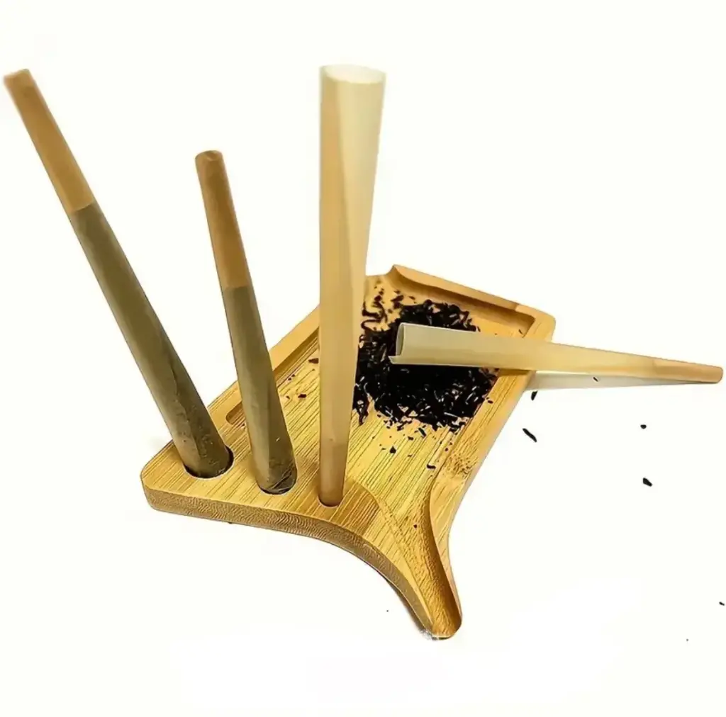 Bandeja de liar bambú