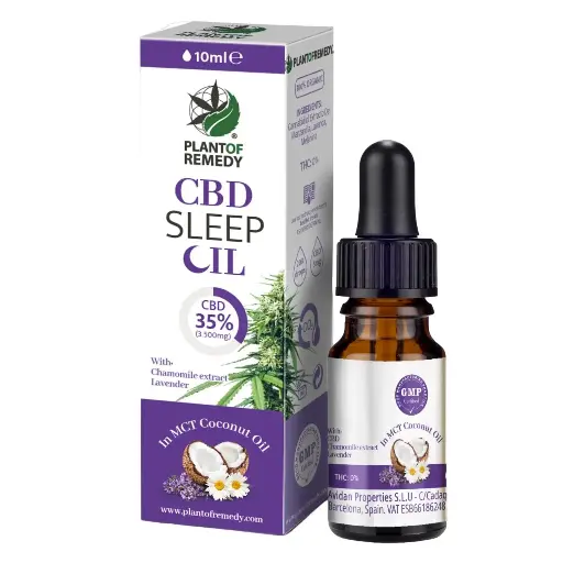 Aceite sleep sabor coco 100% orgánico con 35% de CBD. 10ml 