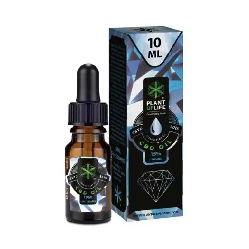 Aceite de semilla de cáñamo de Plant of Life con extracto natural de CBD al 15%. 10ml
